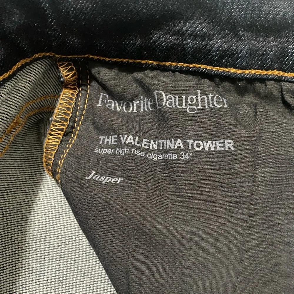 Favorite Daughter Dark blue Valentina tower Straight Leg Jeans 28 - Picture 4 of 8